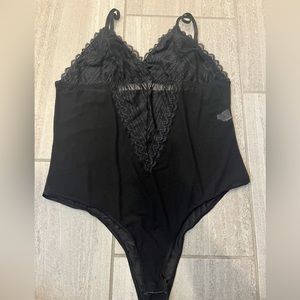 Black lace bodysuit